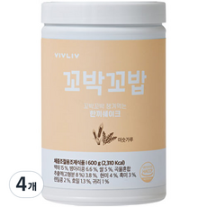 VIVLIV 蛋白奶昔粉 麵茶穀物口味, 600g, 4罐