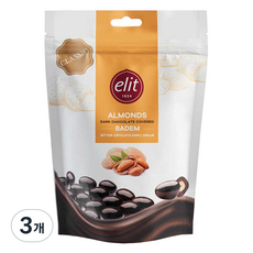 elit 다크초콜릿 커버드 아몬드, 125g, 3개