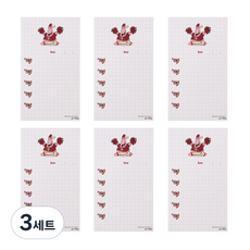 스폰지밥 루카랩 체크리스트 메모지 6종 세트, 치어 업, 3세트