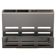 德利生活 廚房刀具餐具置物架, 分格收納, 整潔有序, 槍灰色, 1組