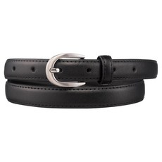 BASIC HOUSE 女款圓形扣環牛皮細版腰帶 LZBT0010