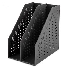 델리 2단 폴딩식 데스크 파일 꽂이, 블랙