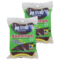 NEXCLEANS 舞水痕 雙效鋼絨菜瓜布, 2個, 2包
