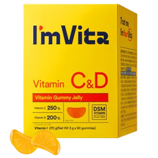 IMVITA 維他命C&D軟糖 270g, 90顆, 1盒