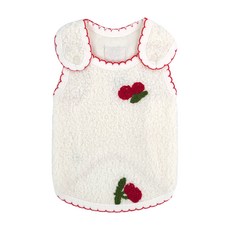 Grooming Dog 寵物保暖撞色刺繡睡眠背心, 象牙白