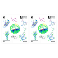 instant tattoo BTS RUN 紋身貼紙, 混色, 2套