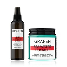 Graphen Seawater Pomade 髮蠟 100g + 噴霧 210ml 套組, 1組