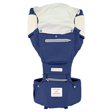 YODA 優的寶貝 機能成長包覆型座椅式背巾 700g, 英倫藍, 1個