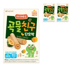 아이배냇 곡물친구 과자, 단호박맛, 40g, 3개