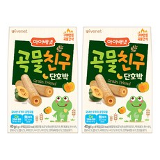 아이배냇 곡물친구 과자, 단호박맛, 40g, 2개