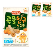 아이배냇 유아용 곡물친구 과자 감귤 5g x 8p, 감귤맛, 40g, 3개