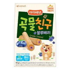 아이배냇 곡물친구 과자, 블루베리, 40g, 1개