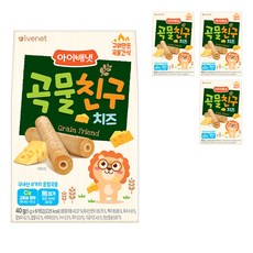 아이배냇 곡물친구, 치즈, 40g, 4개