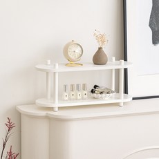 Osyeonwellribing 圓形迷你置物架, 2層, 白色