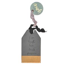 creativeTops Ava混凝土掛飾，Live Laugh Love Drink Prosecco, 標籤 CTTA01_C, 5.8cm x 1.3cm x 10cm