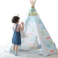 루카텐트 유아동 인디언 놀이 텐트 + LED 등 세트, 쥬라기파크, 1개