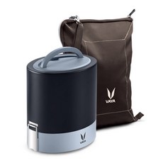 VAYA 原創 Tyffyn 保溫保冷便當盒 1000ml, 1個, 黑色