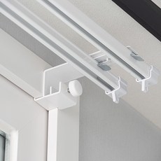 Lifegd100 免鑽孔掛勾 雙軌 & 百葉窗用 5.8 x 16 cm, 白色, 4個
