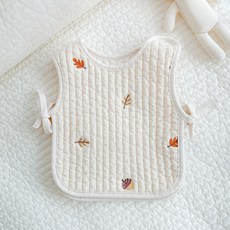 Ma lolotte 孩童刺繡背心圍兜, 楓葉橡果, 1件, 1件