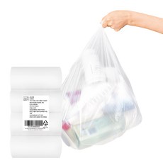 하비티 배접 분리수거 쓰레기 비닐봉투 롤형 포장 200매, 40L, 1개