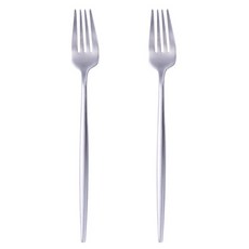 邸家本舖 歐風純色餐具 304不鏽鋼 餐叉 銀色, 2支