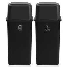 코멧 홈 깊은 쓰레기 분리수거함 60L 블랙