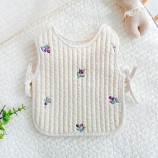 Ma lolotte 孩童刺繡背心圍兜, 紫色漿果, 1件, 1件