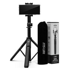 이츠라이프 일쩜오 스마트폰 블루투스 삼각대 셀카봉, WS-22001, 1개