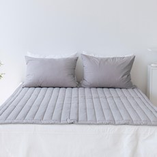 그래이불 국내 제조 하임 60수 고밀도 순면 워싱 침대패드, 그레이