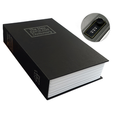 스토리빙 비밀 미니 책 휴대용 금고 대형, 블랙