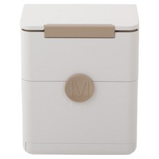 MAGIKAN 壁掛黏貼式垃圾桶, 白色 + 米色(MNE150WBBE), 1個