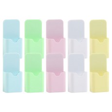 PICKYPICKS 多用途磁吸迷你收納盒 5入組, 2套, 天空藍 + 綠色 + 粉紅色 + 白色 + 黃色