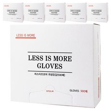 레스이즈모어 엠보싱 위생장갑, 500개입, 6개