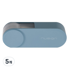 누사인 스윙 접이식 회전형 수정테이프 5mm x 6m, 모스 블루, 5개