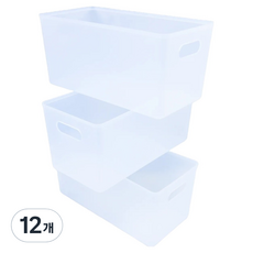 休斯河多用途儲物收納籃, 12個, 半透明