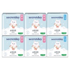 secretday 柔棉纖薄貼合衛生棉 翅膀型 中型 16p x 4 + 大型 14p x 2 組, 1套