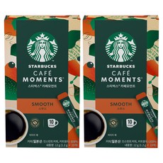 STARBUCKS 星巴克 Cafe Moments即溶香滑咖啡粉隨手包, 2盒, 1.2g, 10條
