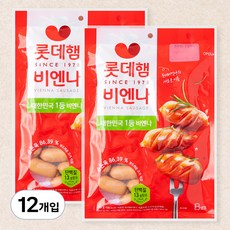 롯데햄 롯데비엔나 (냉장), 205g, 12개입