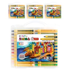 문교 레일 크레파스, 24색, 4개