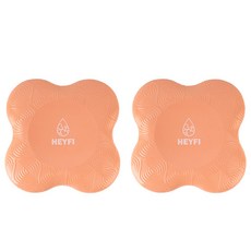 HEYFI 手腕膝蓋防受傷瑜珈墊 2入, 夕陽蜜桃