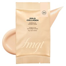 THE FACE SHOP 菲詩小舖 FMGT黃金膠原蛋白安瓶粉餅補充蕊 15g, 1個, 201 Apricot Beige