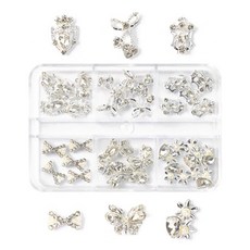 Quardi美甲配件Various White 6種*5入組, 混合顏色, 1套
