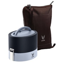 VAYA 經典保溫保冷曼蘇爾便當盒 Tyffyn 600ml, 黑色, 1個