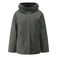 올리비아하슬러 숏 사파리 밍크 퍼 덕다운 패딩 점퍼 OHAWLP201