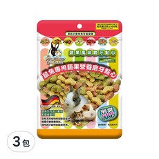 Pet Village 魔法村 鼠兔用蘋果風味磨牙點心，天然蔬果製成，富含纖維質，幫助消化改善尿臭, 3包