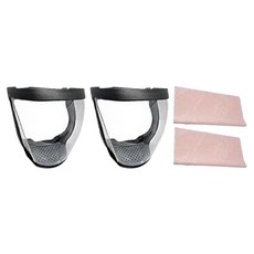 LUCION LIVING 防霧護目面罩 黑色 + 高級眼鏡布 隨機出貨組合, 2套