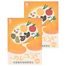 裸廚房 兒童雞肉咖哩調理包, 雞肉搭配鮮蔬, 可常溫保存, 嚴選去骨雞腿肉, 雞肉咖哩, 360g, 2盒