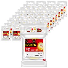 스카치 투명테이프 550 리필 18mm x 20m, 40개