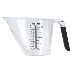 Masterclass 斜口握柄量杯 (400ml), 尖嘴好傾倒, 耐熱80度C, 三種測量單位, 透明, KCB99