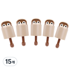 브리스크스타일 귀여운 다람쥐 팝업 후크 걸이, 갈색, 15개